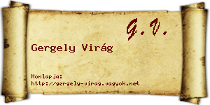 Gergely Virág névjegykártya