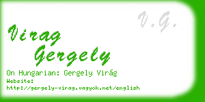 virag gergely business card